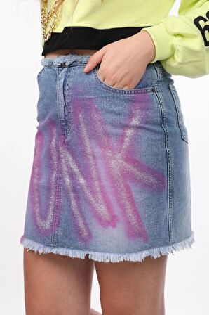 Markapia Pink Punk Mini Jean Etek