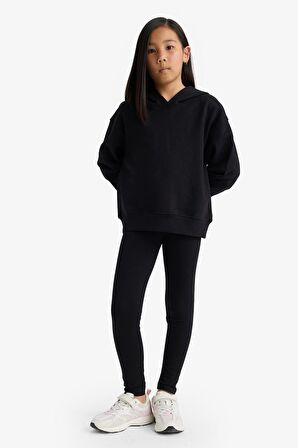 DeFacto Kız Çocuk Basic Düz Uzun Siyah Tayt B5654A825SMBK27