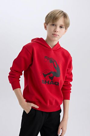 Erkek Çocuk Shaquille O'Neal Regular Fit Kapüşonlu Kalın Sweatshirt