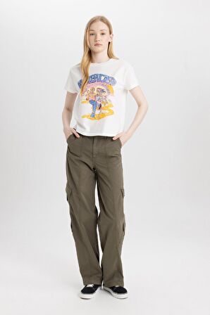 DeFacto Coool Rolling Stones Regular Fit Bisiklet Yaka Kısa Kollu Tişört C3806AX24SMWT32