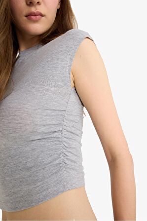 Coool Fitted Bisiklet Yaka Basic Düz Modal Kısa Kollu Tişört