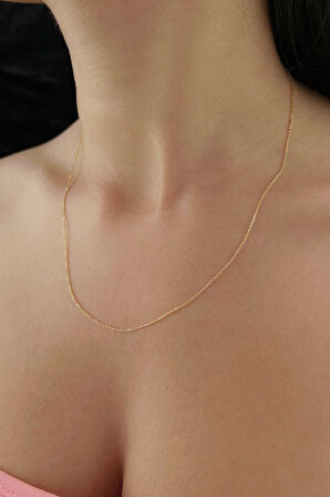 14 Ayar Altın Forse Zincir 1,00 mm (30F)