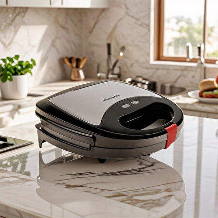 Homend Toastbuster 1325H Waffle Plakalı Portatif Tasarım Tost Makinesi