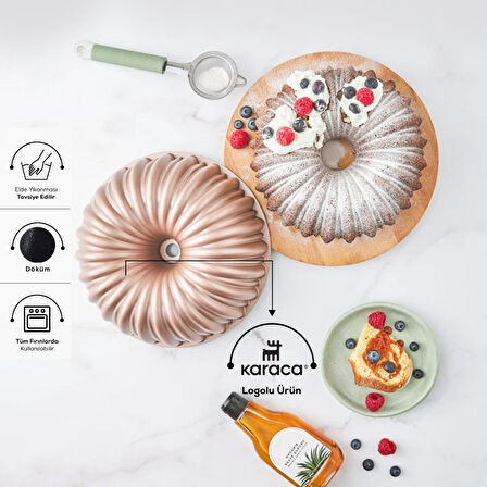 Karaca Cake Pro Dilimli Rosegold Döküm Kek Kalıbı