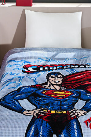 Özdilek Superman Ligting Lisanslı Tek Kişilik Çocuk Battaniyesi 155x215