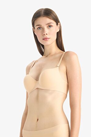 DeFacto Yarım Dolgulu Micro Dolgulu Push Up Tişört Bra-Fall in Love C1525AX25SPBG392