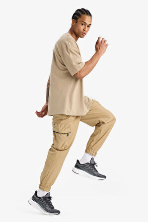 DeFactoFit Oversize Geniş Kalıp Kargo Cepli Sporcu Dokuma Pantolon C1528AX24SMBG315