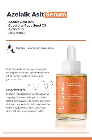 Leke Karşıtı %10 Azelaik Asit Serumu - Kabak Çekirdeği Yağı Ile Cilt Aydınlatma Ve Eşitleme-30 ml