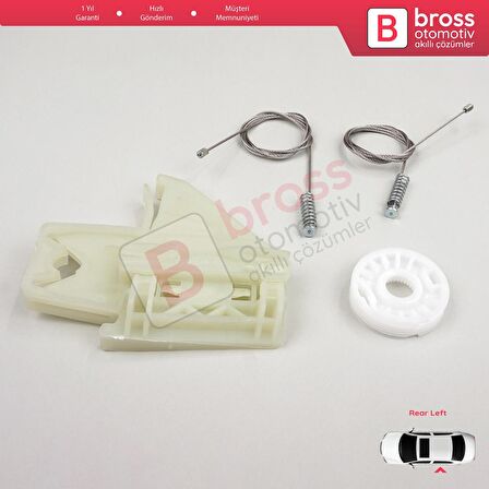 Skoda Octavia MK2 A5 1Z 2004-2013 4/5-Kapı 1Z0839655 İçin Elektrikli Arka Sol Cam Kriko Tamir Seti