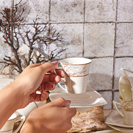 Karaca Autumn 6 Kişilik Kahve Fincan Takımı 85 ml