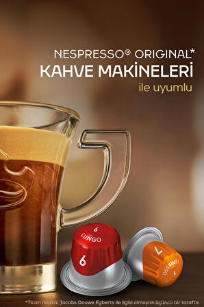 Jacobs Lungo 6 Classic Nespresso Uyumlu Alüminyum Kapsül Kahve 10 Adet X 5 Paket