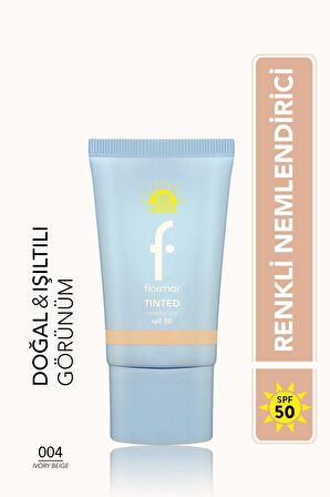 Flormar Sun Lovers Nemlendirici Etkili & Doğal Bitişli Renkli Güneş Koruyucu Spf50- 004 Ivory Beıge