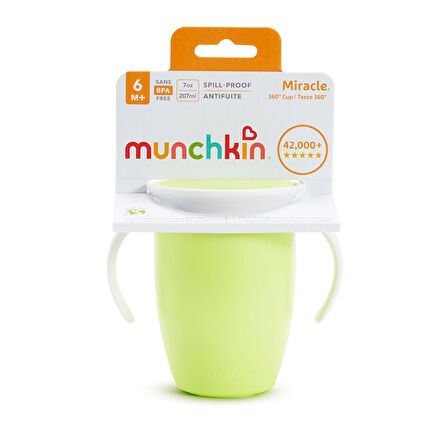 Munchkin Mucize  360°   Wildlove Alıştırma Bardağı 6ay+ 207ml, Yeşil