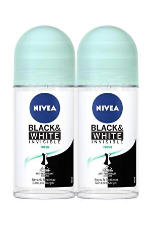 Nivea Invisible Black & White Pure Kadın Deodorant Roll-on 50 ml 2'li