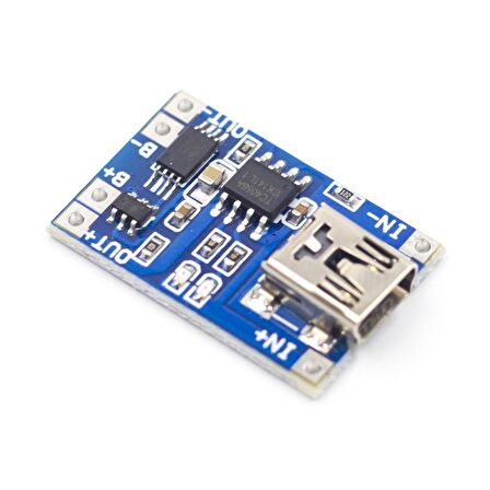 TP4056 Akım Korumalı 1A Lipo Batarya Şarj Modülü (Mini USB)