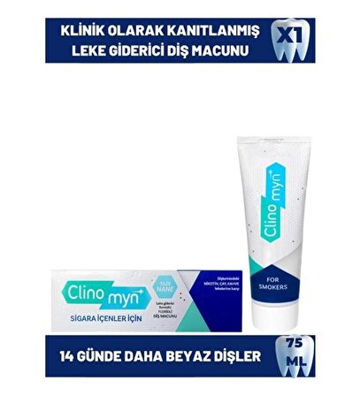 Clinomyn Smokers Sigara İçenler İçin Diş Beyazlatan Leke Giderici Diş Macunu 75 ml x 2 adet