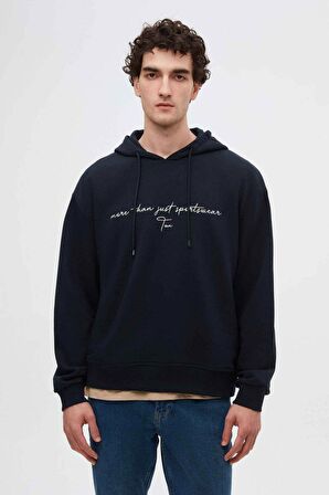 Twn Relaxed Fit Lacivert Nakışlı Sweatshirt 3ECE24ORT0493