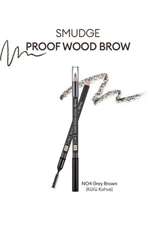 Bulaşmayan Kalıcı Doğal Kaş Kalemi  Smudge Proof Wood Brow (Gray Brown)