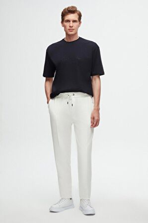 TWN Oversize Lacivert Baskılı  Pamuk T-shirt 2EC14ORT05211