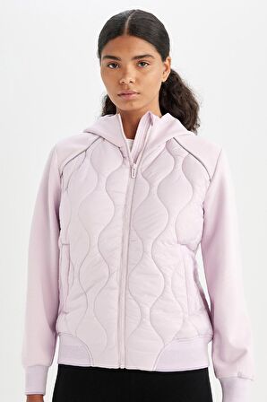 DeFactoFit Regular Fit Kapüşonlu Fermuarlı Çift Cepli Mont