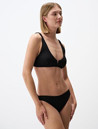 Jimmy Key Siyah Basic Dokulu Bikini Alt