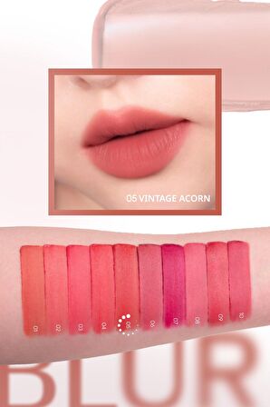 Gün Boyu Kalıcı Pürüzsüz Matlık Sunan Tint PERIPERA Over Blur Tint (005 Vintage Acorn)