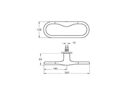 VitrA İstanbul A48008 Halka Havluluk, Krom