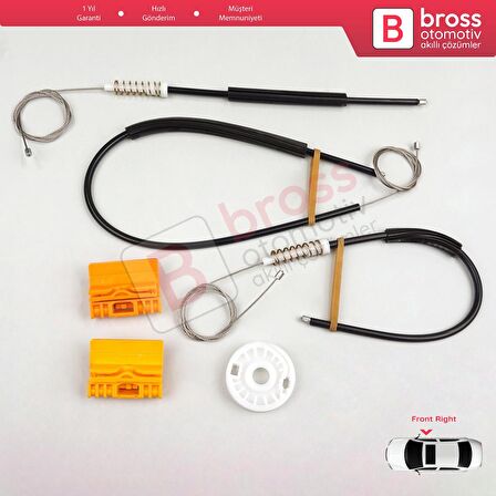 Audi A2 8Z 8Z0 1999-2005 5-Kapı Hatchback 8Z0837462 İçin Elektrikli Ön Sağ Cam Kriko Tamir Seti