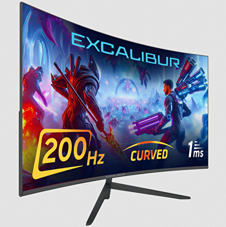 Casper Excalibur M.E27FHD-G 27" 200HZ 1MS 300NIT (HDMI+Display Port) Curved Freesync + G-Sync FHD LED Monitör