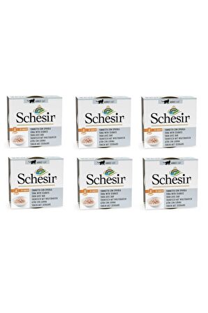 Schesir Soslu Ton Balıklı Çipuralı Kedi Konservesi 70 Gr X 6 Adet