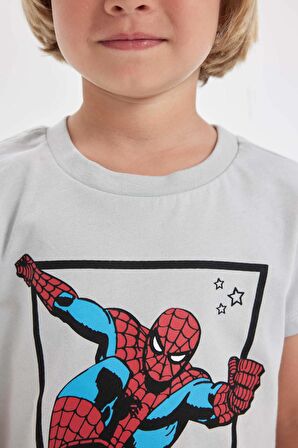 Erkek Bebek Marvel Comics Penye Uzun Kollu Şort Pijama Takımı