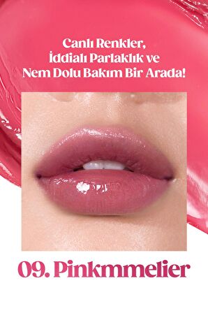 Yoğun Nemlendirme Sunan Vegan Dudak Balmı Peripera Ink Mood Glowy Balm (#9 Pinkmmelier) (Night Peri)