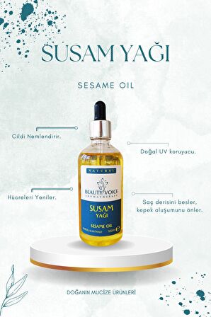 Beauty Voice %100 Saf Susam Yağı - Damlalıklı Şişe 100ML