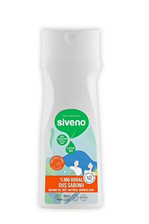 Siveno %100 Doğal Duş Sabunu Portakal Kokulu Canlandırıcı Duş Jeli 6 Değerli Bitki Vegan 300 ml