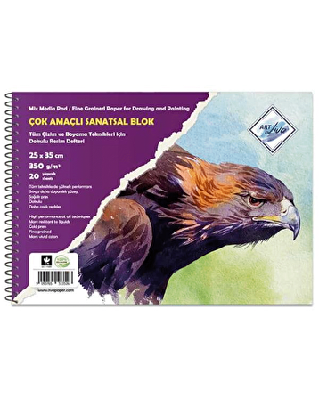 Art Liva Çok Amaçlı Resim Defteri 25x35 cm 350g
