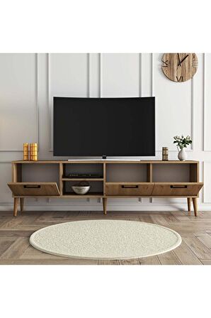 Exxen 180 Cm (ahşap Ayaklı) Tv Ünitesi Sepet Rengi 1587