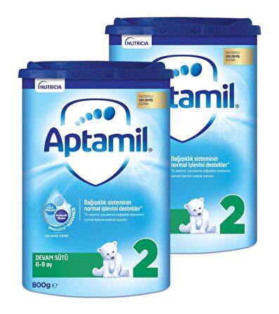 Aptamil 2 Devam Sütü 6-9 Ay Akıllı Kutu 800 g x 2 Adet