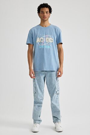 DeFacto AC/DC Regular Fit Bisiklet Yaka Kısa Kollu Tişört A8752AX23HSBE524