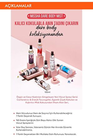 Yoğun Esanslı Kalıcı Saç&Vücut Spreyi 105ml Dare Body Mist (Santa Monica Beach)