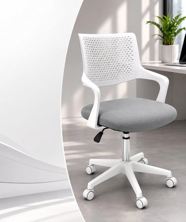 Yenilik Rüzgarı Ergonomik Fileli Ofis Çalışma Koltuğu - Beyaz Çalışma Koltuğu, Beyaz Ofis Koltuğu
