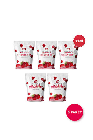 Çilek Kuru Meyve Cipsi 15 G X 5 Adet Dondurularak Kurutulmuş Meyve