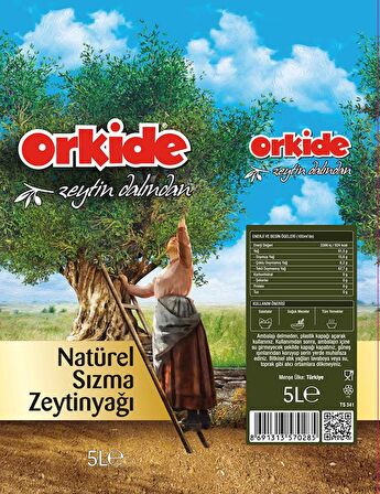 ORKİDE ZEYTİNYAĞ YAĞI TENEKE 5 LT