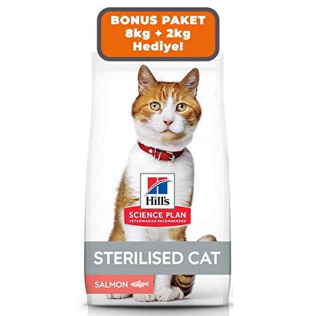 Hill's SCIENCE PLAN Somonlu Kısırlaştırılmış Yetişkin Kedi Maması 8+2 Kg