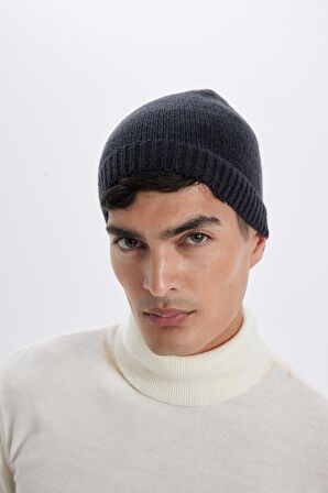 DeFacto Erkek Basic Düz Örme Bere C7138AX24WNAR221
