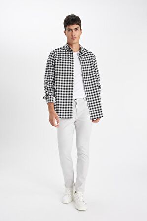 DeFacto Pantolon Slim Fit Dar Kesim Cepli Dar Paça C9436AX24AUGR368