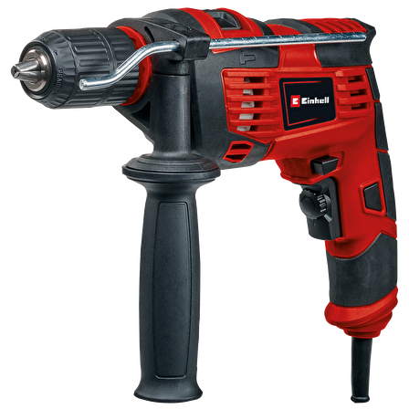Einhell Darbeli Matkap TC-ID 720/1 E Kit (delme/darbeli delme, 13 mm mandren, devir elektroniği, beton için 5 parçalı uç seti + E-Box Basic)