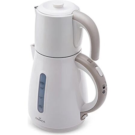 Karaca Daystar Çelik Demlikli 2 in 1 Çay Makinesi ve Su Isıtıcı Kettle Latte