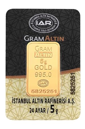 5 Gram 24 Ayar Külçe Altın IAR