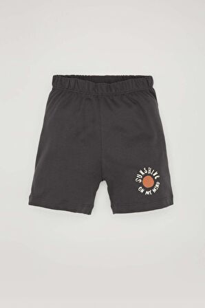 DeFacto Erkek Bebek Baskılı Kısa Kollu Tişört Şort 2'li Takım C1001A524SMAR126