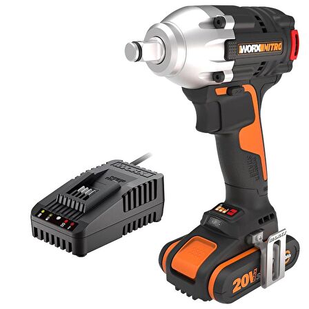 WORX WX272.9C 20Volt/2.0Ah Li-ion Tek Akülü Şarjlı 300Nm Kömürsüz Profesyonel Somun Sıkma